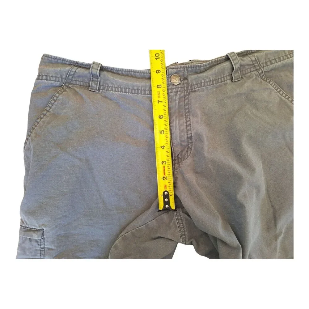 Guide Series Cargo Shorts Cotton Ripstop Gray Size 10 Zip Pocket Hiking modest